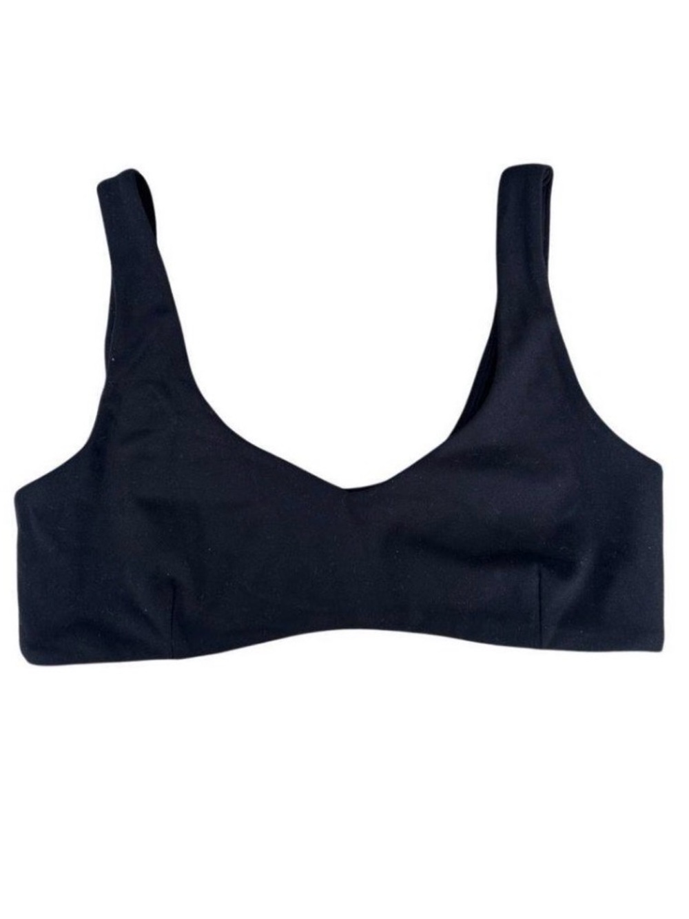 Alphalete Olivia Sculpt Bra Black Minimal Square Neck Bra Gym Workout Lifting S